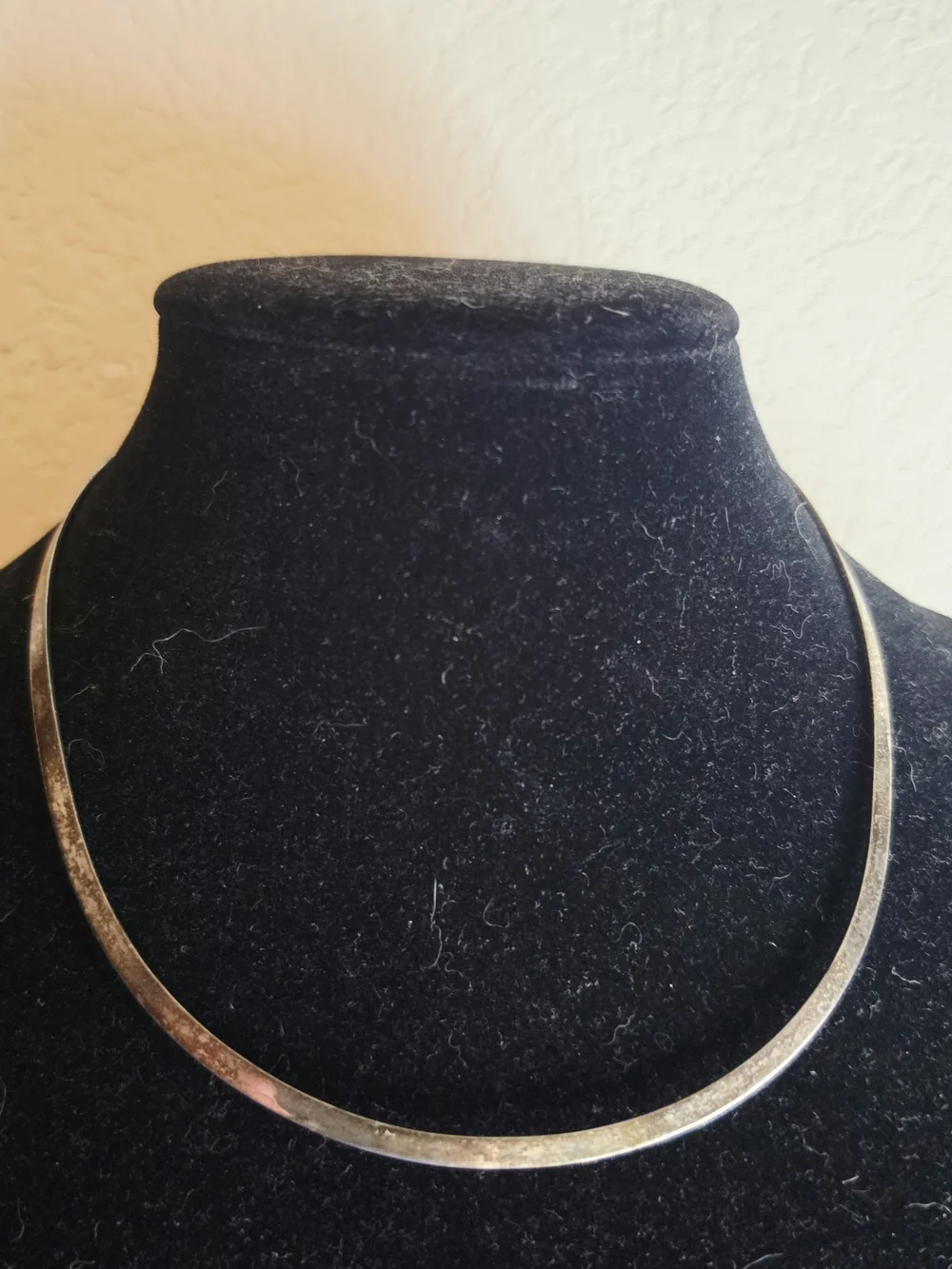 Vintage Sterling Silver 925 Mexico Open Cuff Neck Choker Collar Minimal Necklace